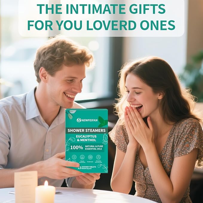 Shower Steamers Aromatherapy 15 Pack, Fathers Day Gift for Dad Husband from Wife Daughter, Organic Eucalyptus & Menthol Essential Oil, Home Spa Relaxing Gifts for Women & Men
