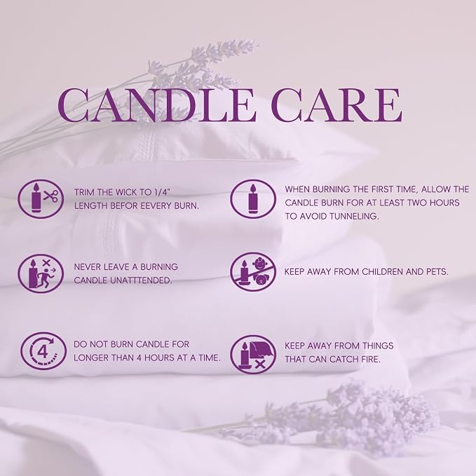 Lavender Eucalyptus Scented Candle Set - 2 Packs, Spa Scent Aromatherapy Candles for Stress Relief, Calming Candles for Anxiety, Relaxation & Yoga Meditation, Natural Soy Wax Luxury Home Candles