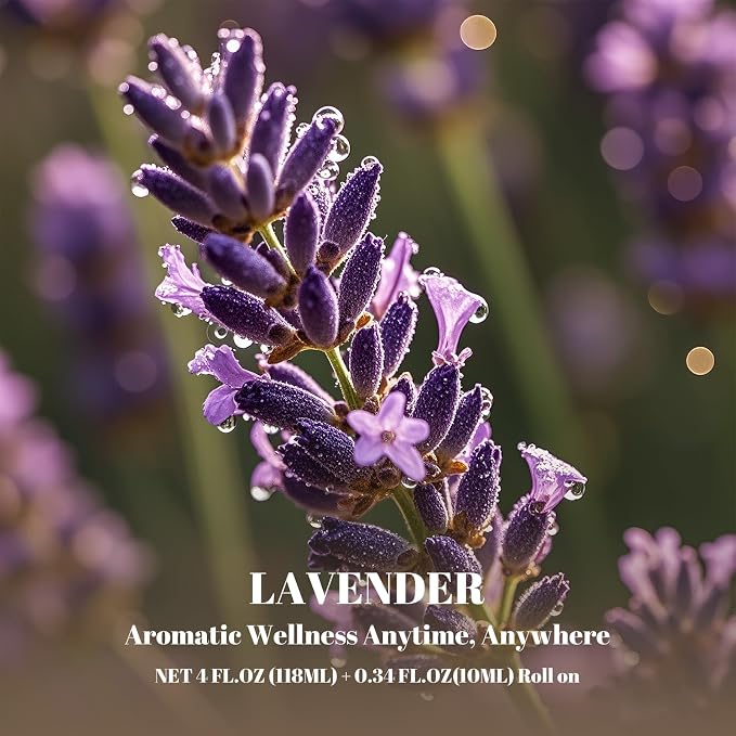 Lavender Essential Oil, Natural Lavender Oil Premium Grade for Diffusers, Skin Care, Massage, Humidifiers, DIY Candles, Soap Making