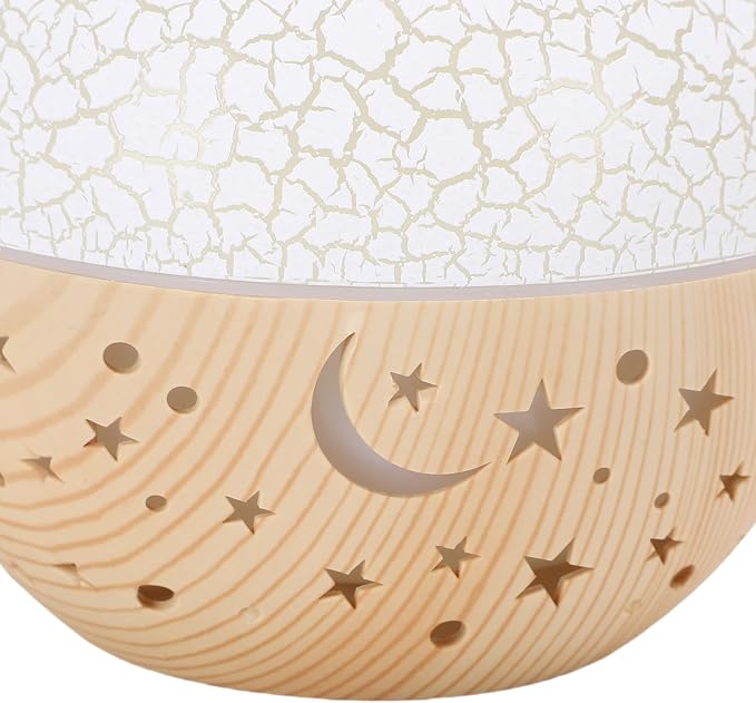 Cryfokt Essential Oil Diffuser, Auto Shut Off 7 Color LED Lights Aromatherapy Diffuser, USB Humidifier with Quiet Operation for Home Office Bedroom Yoga (White Crack Light Wood Grain)