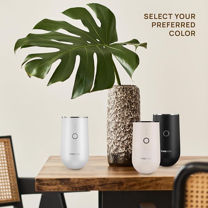VINEVIDA Waterless Diffuser - Essential Oil Diffuser for Home - Black Scent Diffuser for Home, Battery Operated Aromatherapy Diffuser - Car, Room Fragrance Air Diffuser