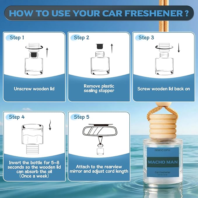 Car Air Freshener Diffuser Hanging, Macho Man Fragrance Oil