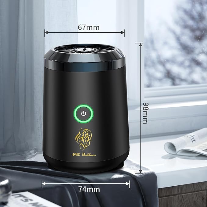 Portable USB Rechargeable Smart Electronic Incense Burner, Electric Incense Burner, Rechargeable Arab bakhoor Muslim Incense Holder for Car and Home