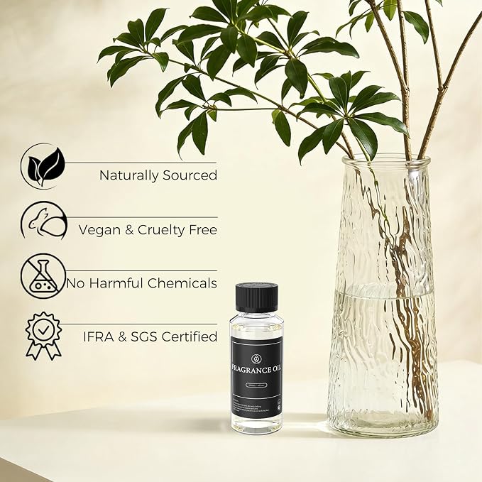 Hotel Diffuser Oil for Waterless Diffusers, Luxurious Relaxing Aromatherapy Scent Essential Oil with Lemon, White Tea, Lily of the Valley, 4 Fl Oz, 120 ML, Pale Mist