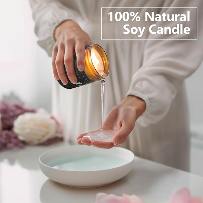 MOASITN White Tea Heavenly Scented Candles for Home| Natural Soy Aromatherapy Candle| Handmade Long Lasting Jar Candel| Women,Men Gift for Birthday,Housewarming,Thank You,Relaxing| 7oz