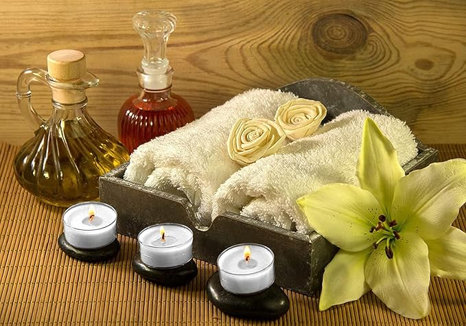 HYOOLA Scented Tealight Candles - Clear Cup - Lily Tealight Candles Scented - 6 Hour Burn Time - 15 Pack - European Made