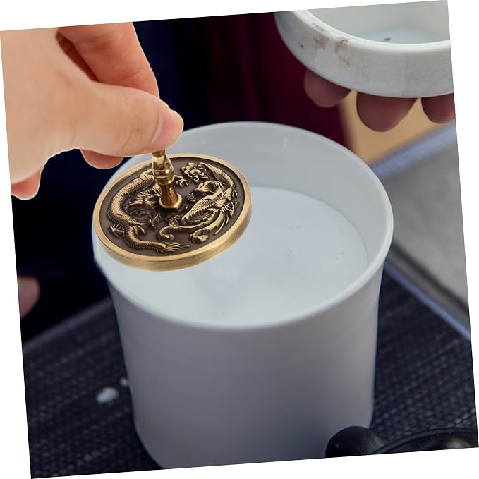 OUNONA 2Pcs Brass Incense Mold Kit for DIY Incense Making Decorative Aromatherapy Tool for Home Office Yoga Meditation Room Lightweight and Portable Design