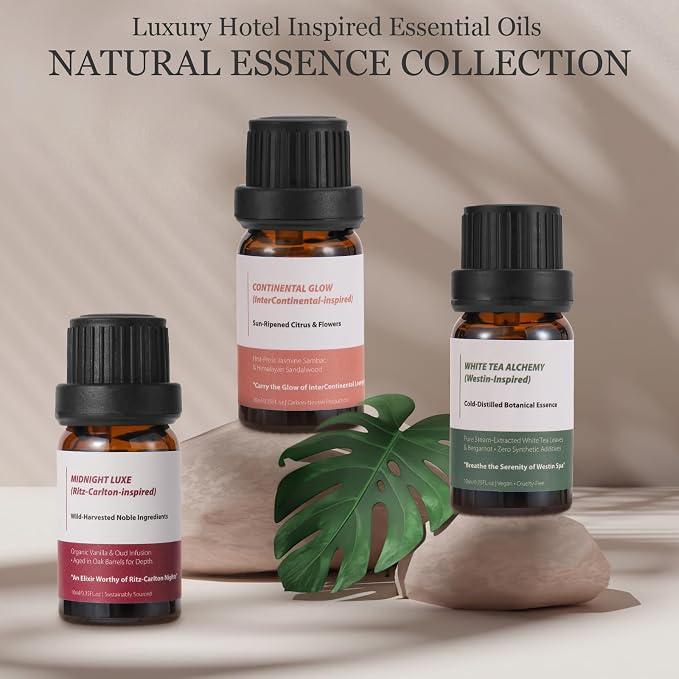 Luxury Hotel Collection Diffuser Oil(3x0.34 fl oz) |Essential Oil for Diffuser,Humidifier,Aromatherapy,Candle and Soap Making, Inspired by Ritz-Carlton, Westin, InterContinental,Gift for Women