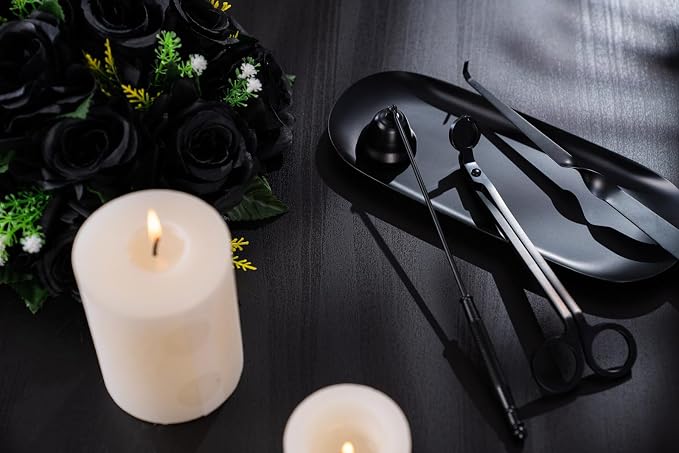 Candle Snuffer, Candlesnuffers Wick Snuffer Candle Extinguisher Accessory for Putting Out Extinguish Candle Wicks Flame Safely, Black