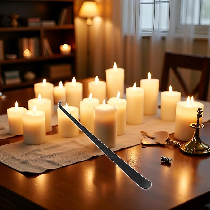 1Pc Black Candle Wick Dipper Snuffer Trimmer Candle Accessories, for Home Wedding Polished Stainless Steel Wick Cutter Accessories