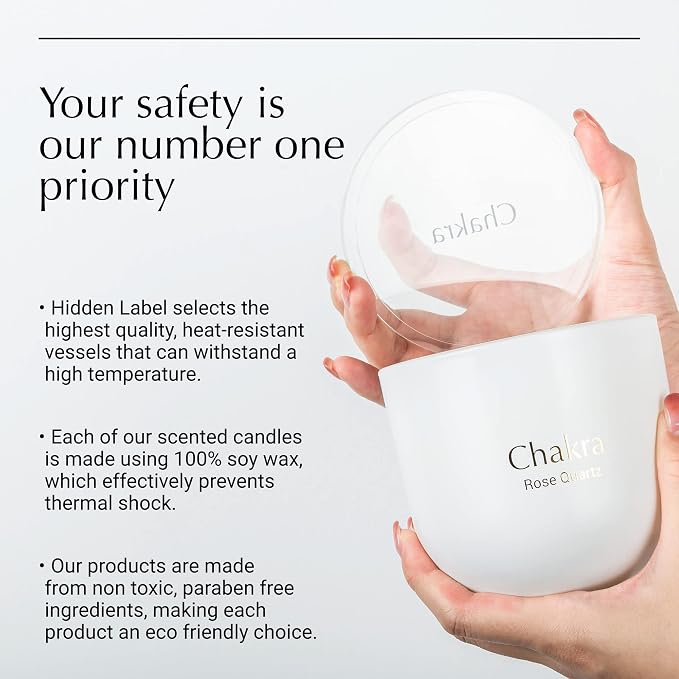 Lemongrass Ginger Chakra Crystal Candle with 6 Obsidian Crystals Inside, 2 Wood Wick Crackling Candles, 12oz Soy Wax Spiritual Aromatherapy Candle for Meditation, Healing, Yoga, Gift for Women and Men