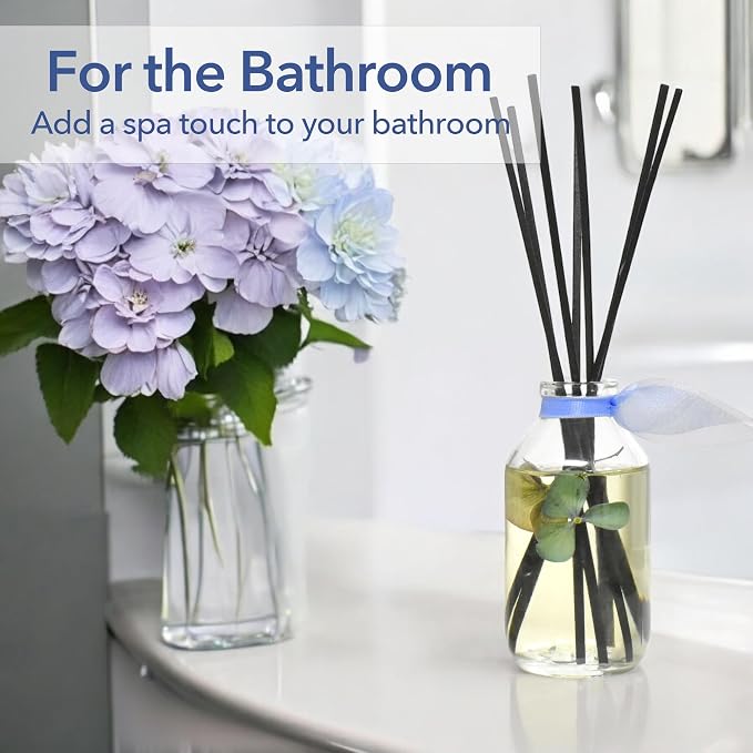 English Garden Diffuser Set, Shelf Decor, Home Fragrance, Room Scent | Jasmine, roses, and hyacinth profile, guest bath, decorative glass bottle, entryway, living room,