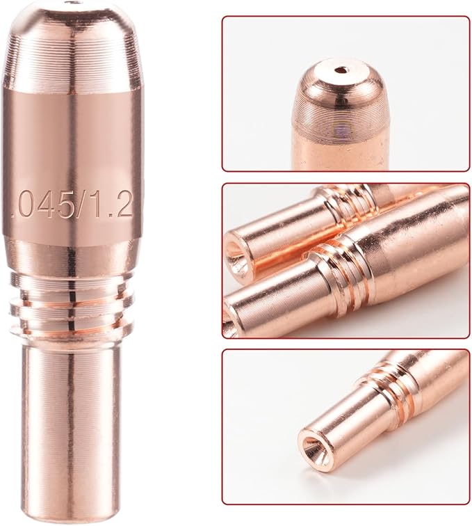 MIG Welding Contact Tips .045"(1.2mm) T-A045CH For Bernard Acculock-S Used With D-MA250 Gas Diffuser (20-PK)