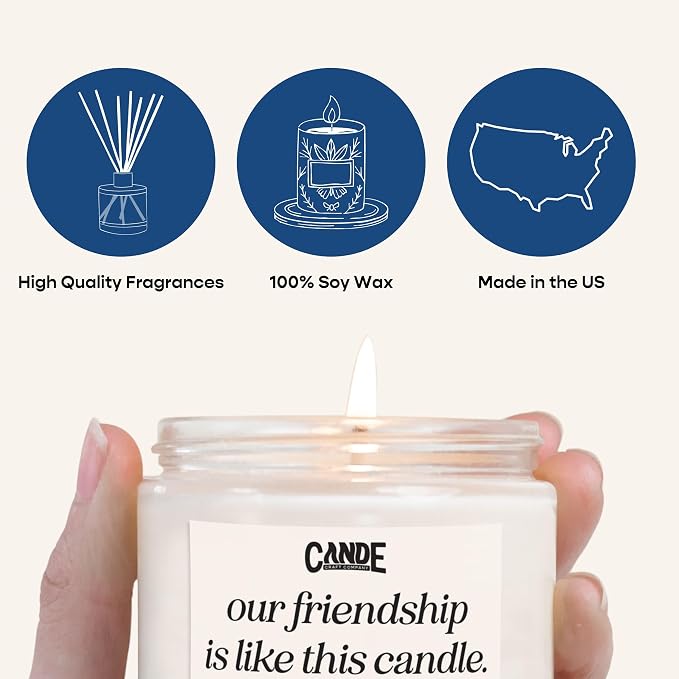CE CRAFT Scented Soy Wax Candle for Home, Luxury Scented Soy Jar Candle, Hand Poured in The USA, Highly Scented & Long Lasting for Home, Mom, Women, Birthday Gift (Lavender Vanilla)