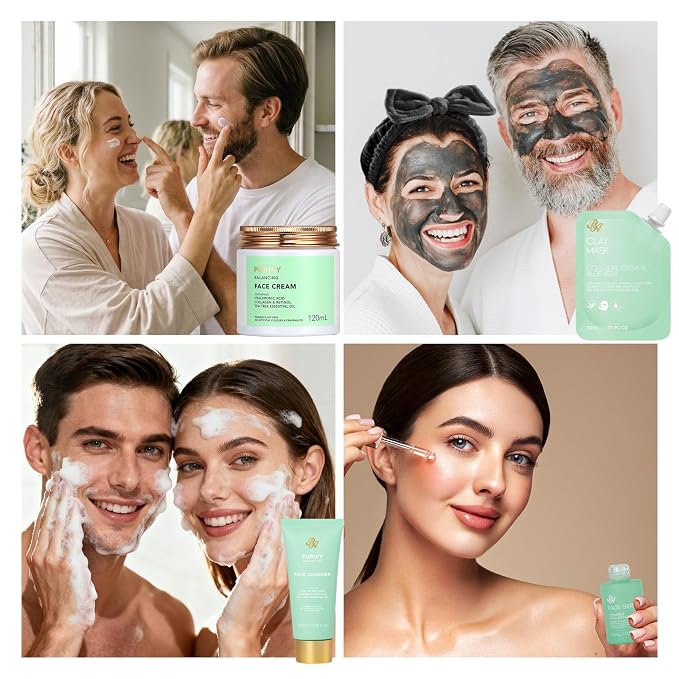 Gifts for Women & Men, 32 Pcs Tea Tree Spa Gift Basket for Women & Men, Fathers Day Gifts for Dad, Hydrating Face Skin Care Kit, Bath & Body Gift Basket Set, Self-Care Gift Set, Birthday, Anniversary