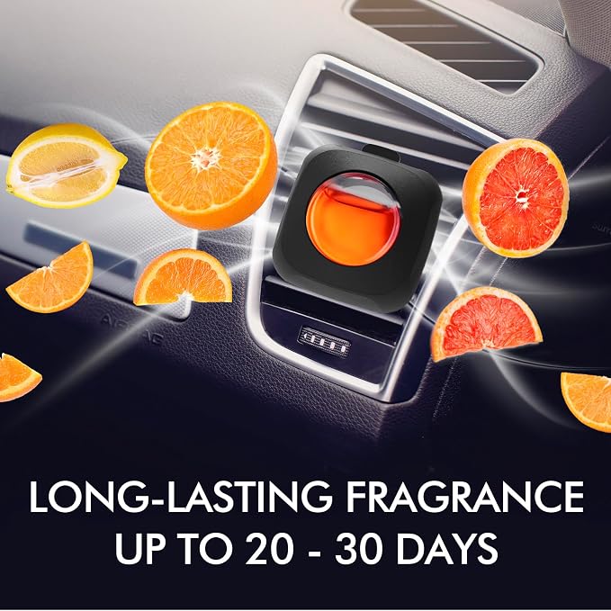 Car Air Fresheners, 6 Pack, Citrus, Car Fresheners Vent Clips, Long Lasting Air Freshener, Car Refresher for Men Women