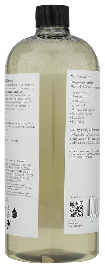 Koala Eco Hand Wash - with Australian Rosalina & Peppermint Essential Oil Refill - 34oz