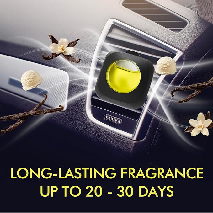 Car Air Fresheners, Vanilla, 6-Pack, 4ml Each, Odor Eliminator