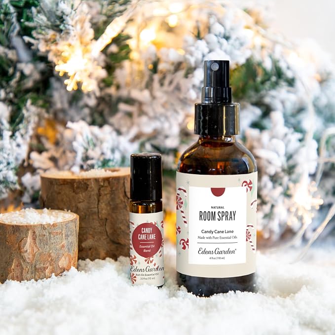 Edens Garden Candy Cane Lane Natural Room & Linen Spray – 100% Pure Essential Oil Holiday Mist for Christmas, Linens & Home – Non-Toxic, Long-Lasting Scented Aromatherapy Spray, 4 fl oz (118 ml)
