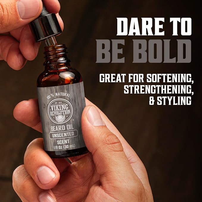 Viking Revolution - Ultimate Beard Kit - Beard Grooming Kit with Beard Brush, Beard Comb, Beard Balm, Beard Oil, Beard & Moustache Scissors - Gifts for Men