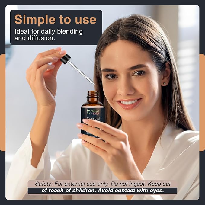 Clove Bud Essential Oil for Diffusers | Natural Aroma Oil for Home Fragrance, Humidifier & DIY Candle Making, Long Lasting Scent for Office, Bedroom & Soothing Scent 4 Fl Oz (120 mL)