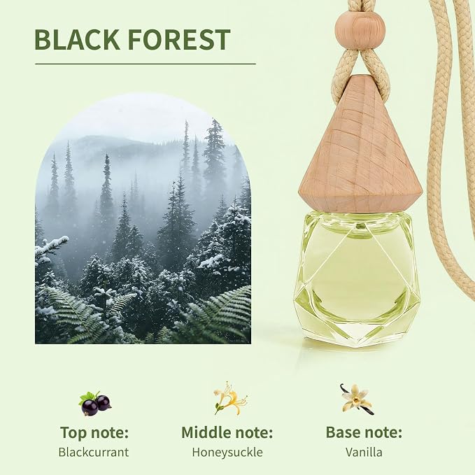 Car Air Freshener Diffuser 2 Pack Hanging Air Freshener Diffuser - Jasmine Cedar Breeze Scent Car Fresheners 120 days Long Lasting Vent Clip 0.27 oz Each Air Fresheners Gifts for Women Birthday