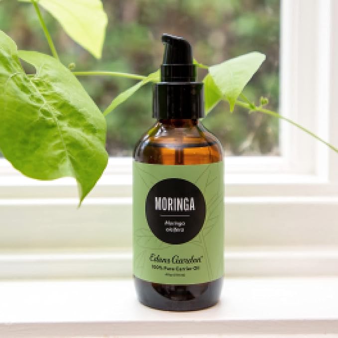 Edens Garden Moringa Carrier Oil- 100% Pure Premium Hexane Free, Natural Anti-Aging Moisturizer for Face, Skincare, Body, Hair, Scalp & Nail Care, Massage, Diluting Essential Oils 118 ml (4 fl oz)