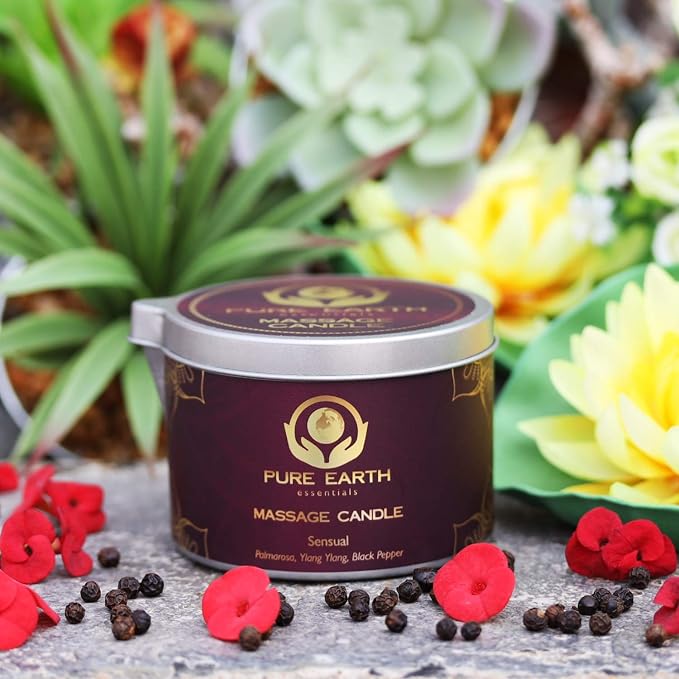 Sensual Massage Candle - Skin Moisturizing Massage Oil Candles - 6 oz.