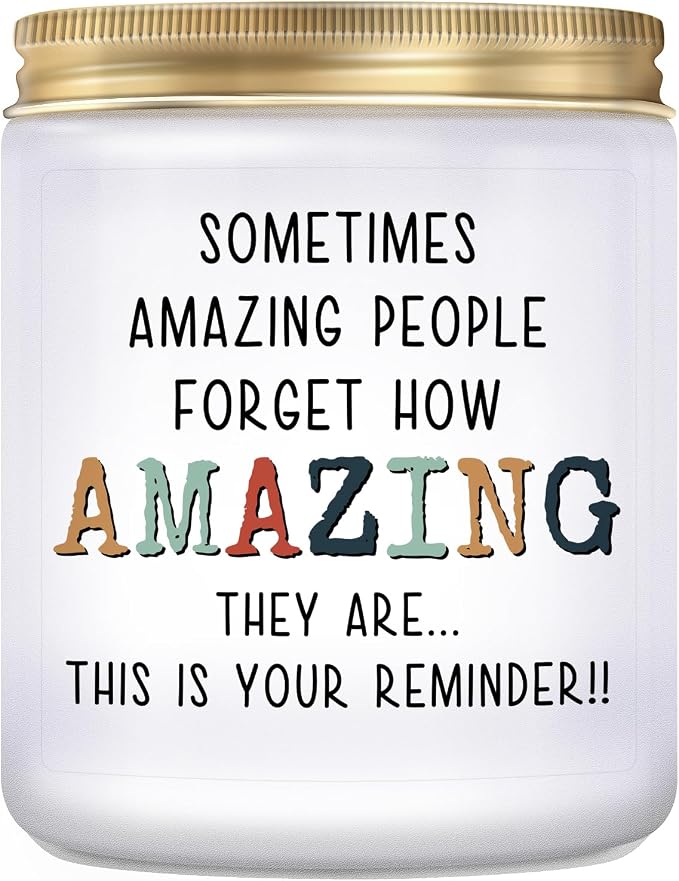 KLL Gifts for Women - You're Amazing Candle - Mothers Day Gifts, Christmas Gift for Women, Birthday, Thank You Inspirational Appreciation Gift for Woman Mom Coworker Sister Wife - Lavender Scented
