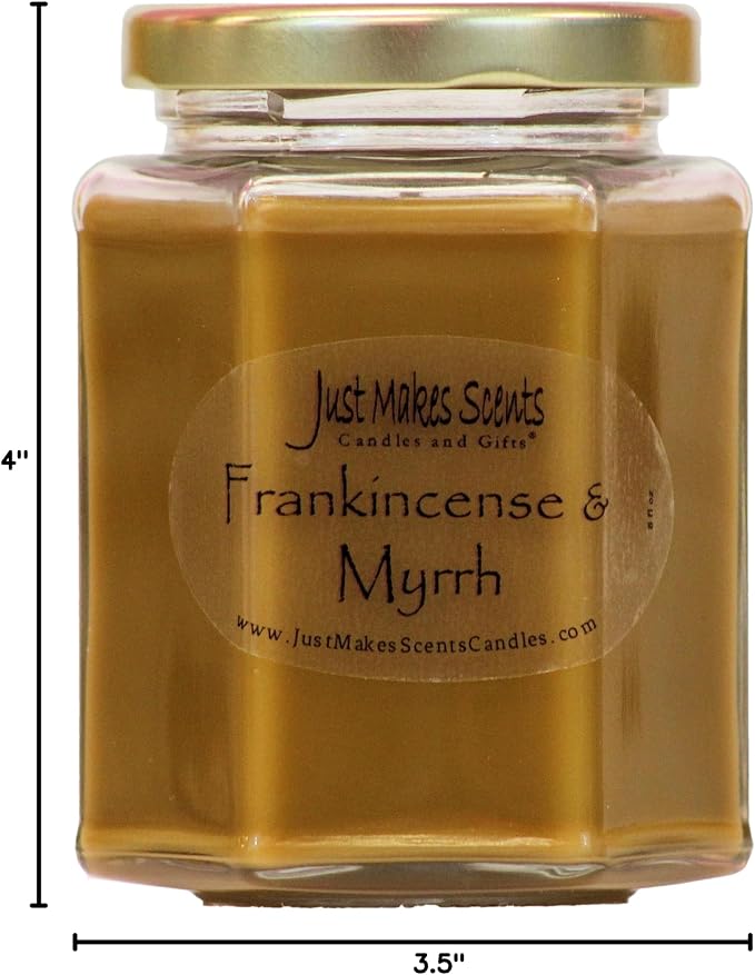 Frankincense & Myrrh Scented Blended Soy Candle (8 oz)