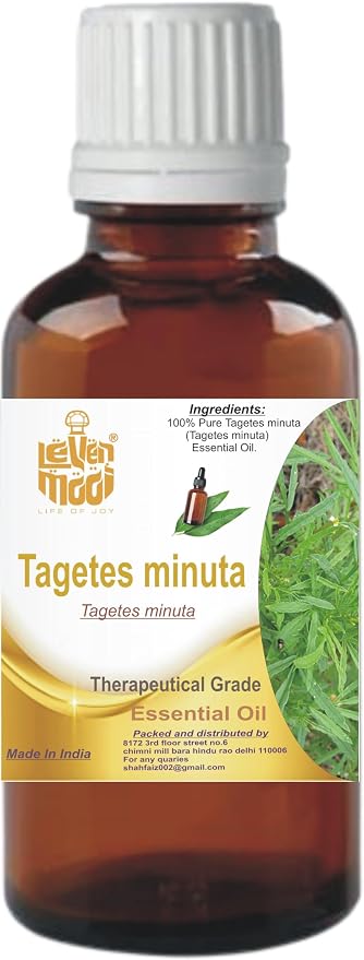 LEVENMOOI TAGETES MINUTA (Tagetes Minuta) Pure & Natural Therapeutic Grade Essential Oil Glass Without Dropper (5ml)