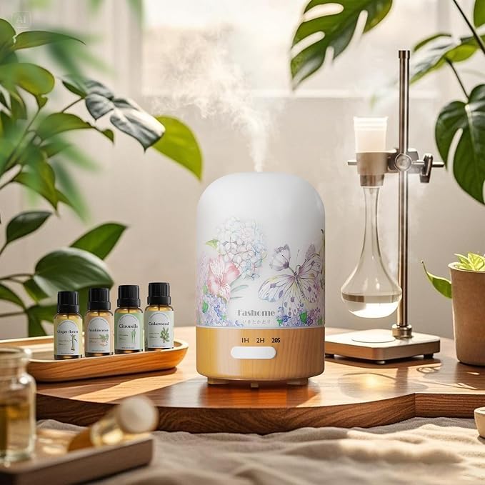 Essential Oils Set for Diffuser, 6 x 10ml Aromatherapy Oils for Home | Scents of Cedarwood, Cinnamon, Citronella, Eucalyptus, Bergamot, Grapefruit Oils for Bedroom, Office & DIY