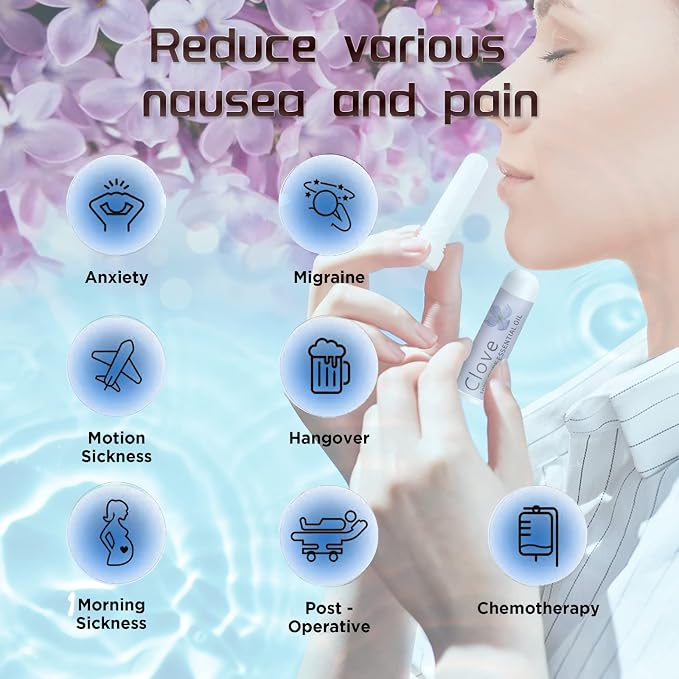 Hion Nausea Relief Inhaler-Clove, Natural Essential Oils Inhalers