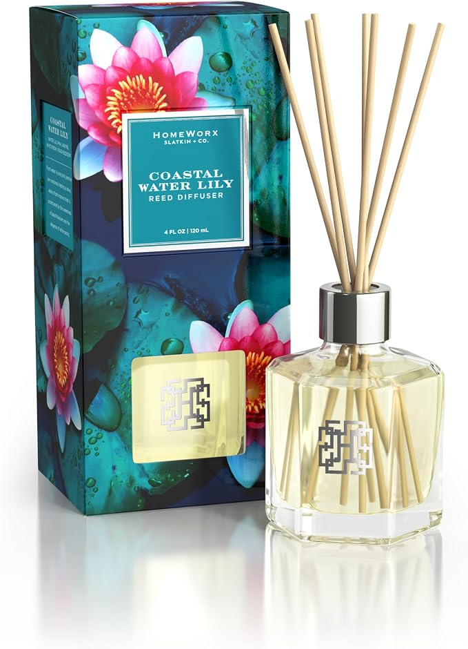 HomeWorx by SLATKIN + CO. Coastal Water Lily Reed Stick Diffuser