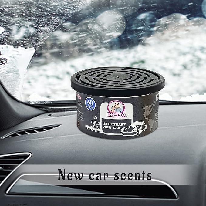 Car Air Freshener: Stuttgart New Car Scent | Car Scents | Odor Eliminator Essential | Long-Lasting | Strong Fragrance | For Home Closet | 1.5 Oz | Pack of 4