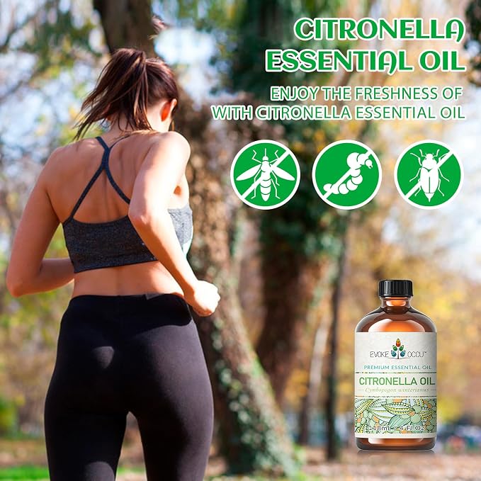 EVOKE OCCU Citronella Oil for Cleaning, Air Freshening, Add to Spray and Diffuser - 4 Fl Oz