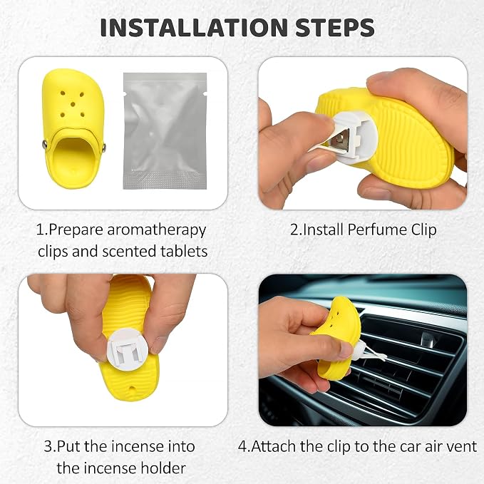 1 Pack Cute Shoe Shape Air Freshener Clip with 2 Refills, Replacement Pads (Green) Car Decor, Perfume Clip Accessories