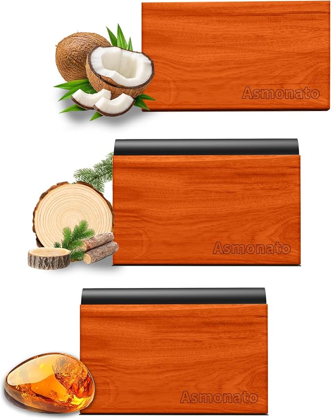 Car Air Freshener Long Lasting Wood Air Freshener for Visor Clip Car Odor Eliminator Scent Diffuser for Cabin 2 Metal Clips Variety 3 Pack(Cabana-Teak-Amber)