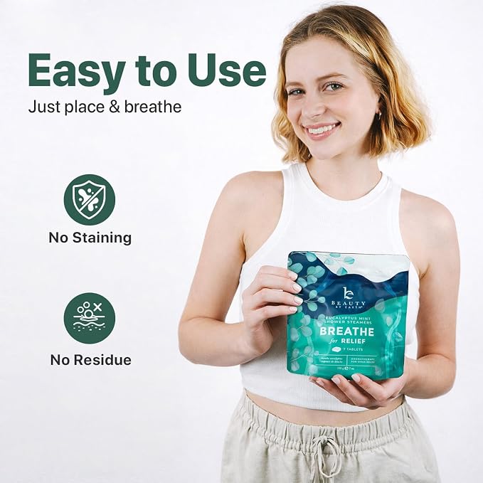 Shower Steamers Aromatherapy - USA Made with Natural Ingredients & Eucalyptus Essential Oil, Large Shower Bombs, Relaxation Spa Gifts for Women & Men, Unique Self Care Gifts