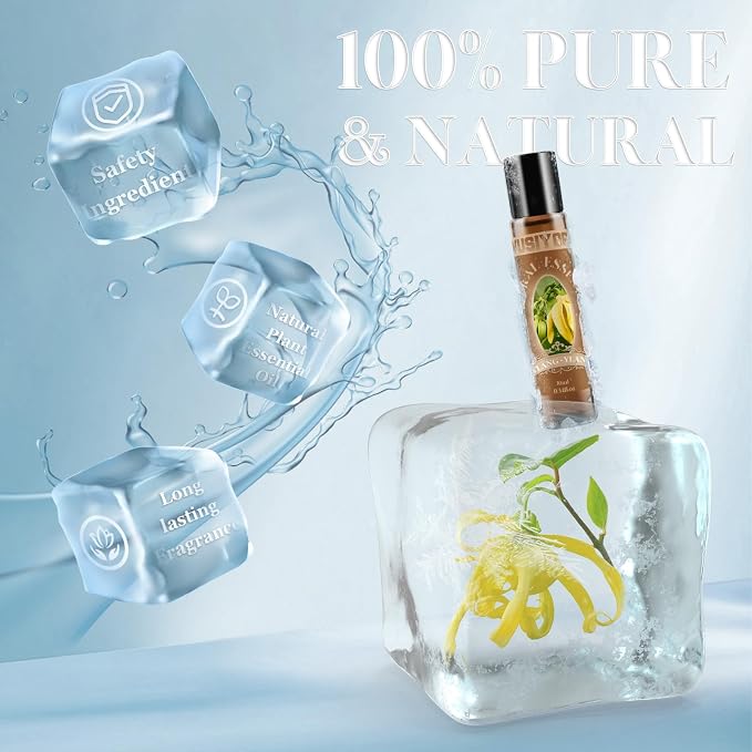 Ylang-Ylang Essential Oil 10ML - 100% Pure and Natural Therapeutic Grade Oils for Aromatherapy Diffuser - 0.34 Fl Oz/Ylang-Ylang