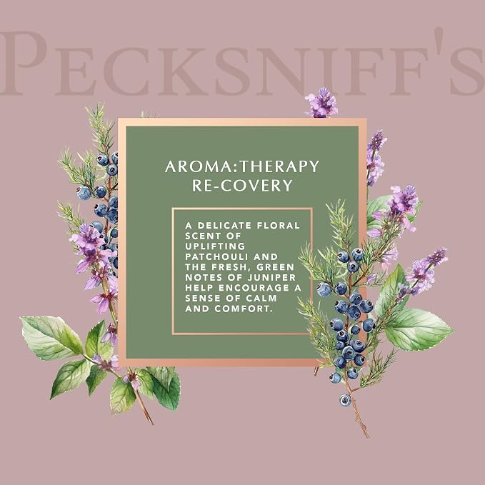 Pecksniff's Aromatherapy Re-Covery 3-Wick Candle, Juniper & Patchouli, Premium Spicy Pine Scent, Long-Lasting & Eco-Friendly, 285g