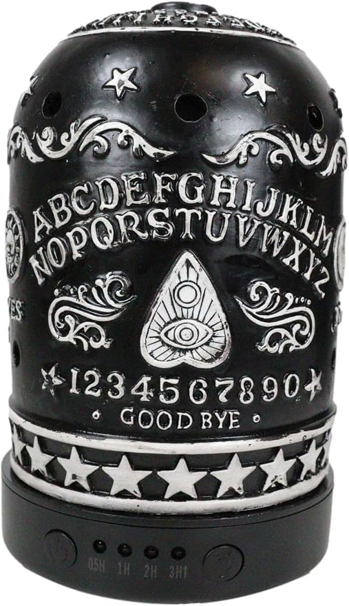 Ebros Gift Wicca Occult Ouija Spirit Board Planchette Eye of Providence Pentagram Aroma Essential Oil Diffuser with Colorful LED Lights and Electronic USB Power Cord Home Aromatherapy Accessory