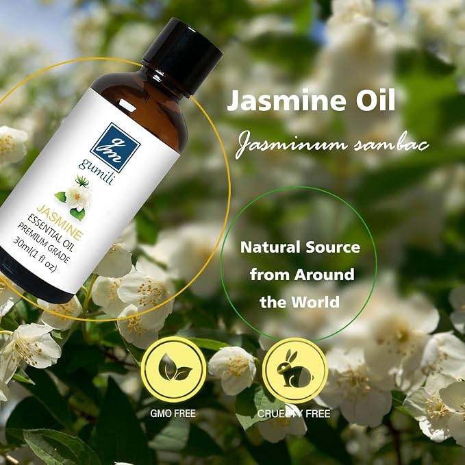 GM Gumili Neroli Essential Oil and Jasmine Essential Oil for Diffuser Perfume Candle Soap Making - 2 Oz, Pack of 2