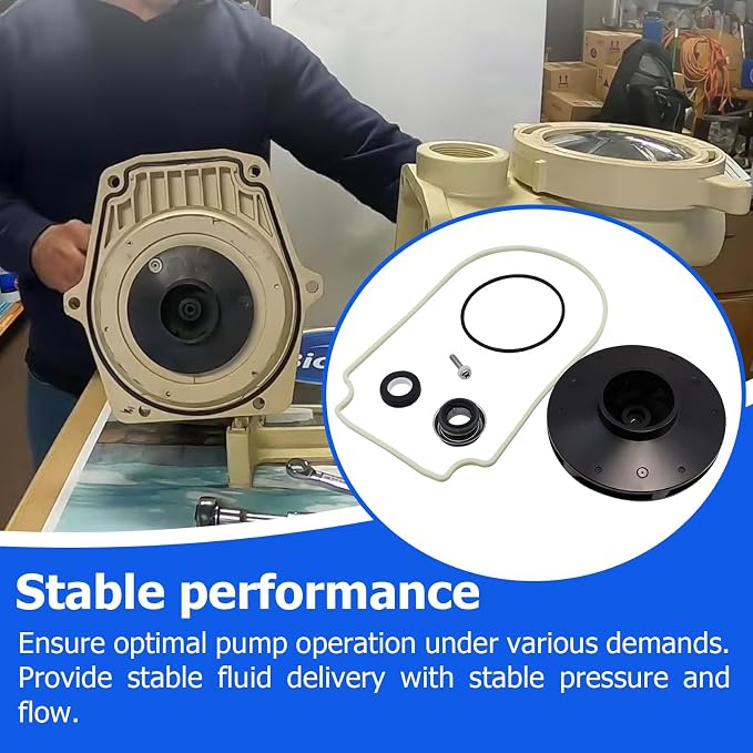 073130 Pump Impeller 2 HP with Impeller Repair Kit Fit for Pentair WhisperFlo WF-8 WFE-8 WFK-8 WFDS-8 WF-30 WFE-30 WFDS-30 1000 Series Pump