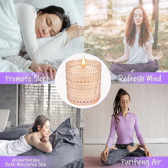 Jasmine Candle, Candles for Home Scented, Luxury Jar Candles for Women, Candles Gifts for Women, Natural Soy Candle, 6 oz 40 Hours Burning Time