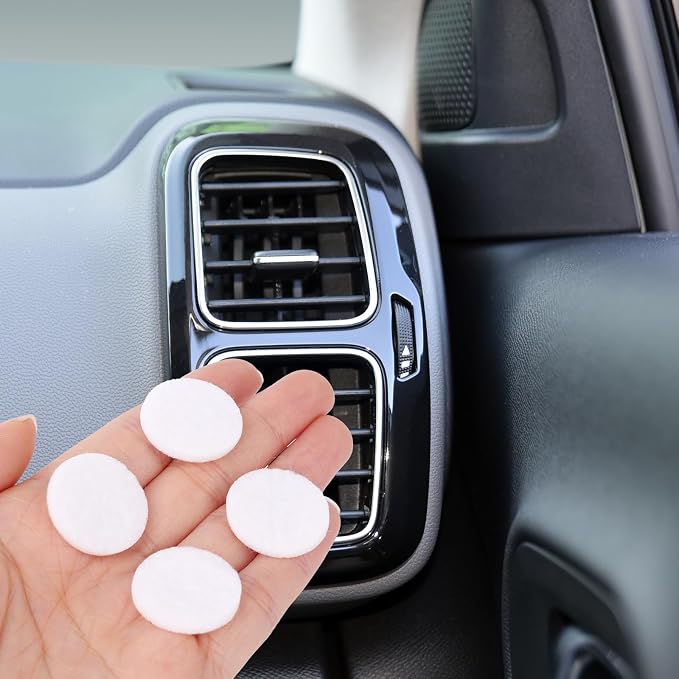 50pcs Diffuser Refill Pads, 0.9in/23mm Unscented Aroma Replacement Pads for Humidifier Air Purifier Plug-in Diffuser Car Vent Clips Home and Office Use