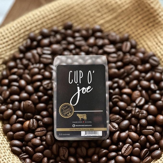 Milkhouse Candle Company Cup O' Joe Soy Wax Melts - Robust Coffee | Vanilla & Cinnamon | Hazelnut Scented - 5.5 oz, Hand-Poured, Made in the USA