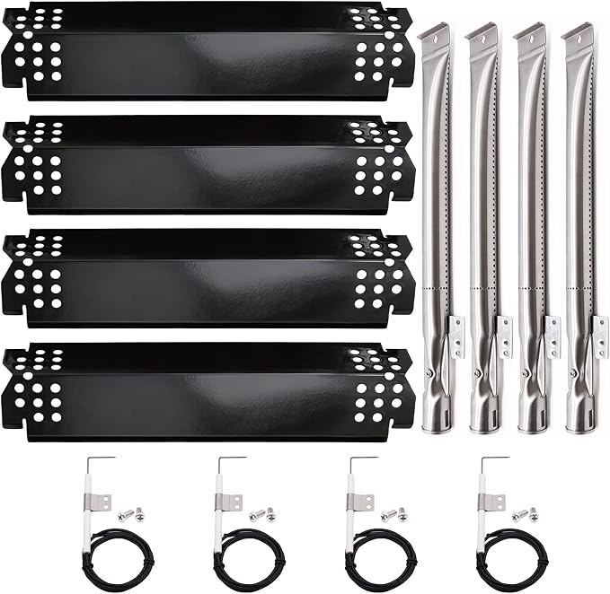 Grill Replacement Parts for Nexgrill 4 Burner 720-0830H 720-0783E, Nexgrill 720-0888 720-0888N Gas Grill, Heat Plate Shields, Burners and Ignitors for Home Depot Nexgrill Replacement Parts 4 Burner