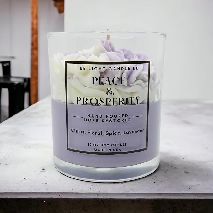 | Purpose-Driven Soy Candle | Lavender Scent | Cute Purple Candle | Gift Idea for Friend's Birthday, Sister, Christmas