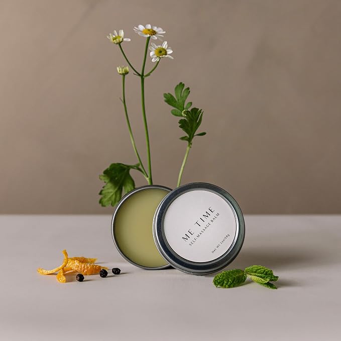 Cedar and Myrrh Sleep Better Ritual Kit, Massage Balm and Aromatherapy Roller, 1 oz Balm and 0.34 fl oz Roller, Muscle Relaxation, Stress Relief